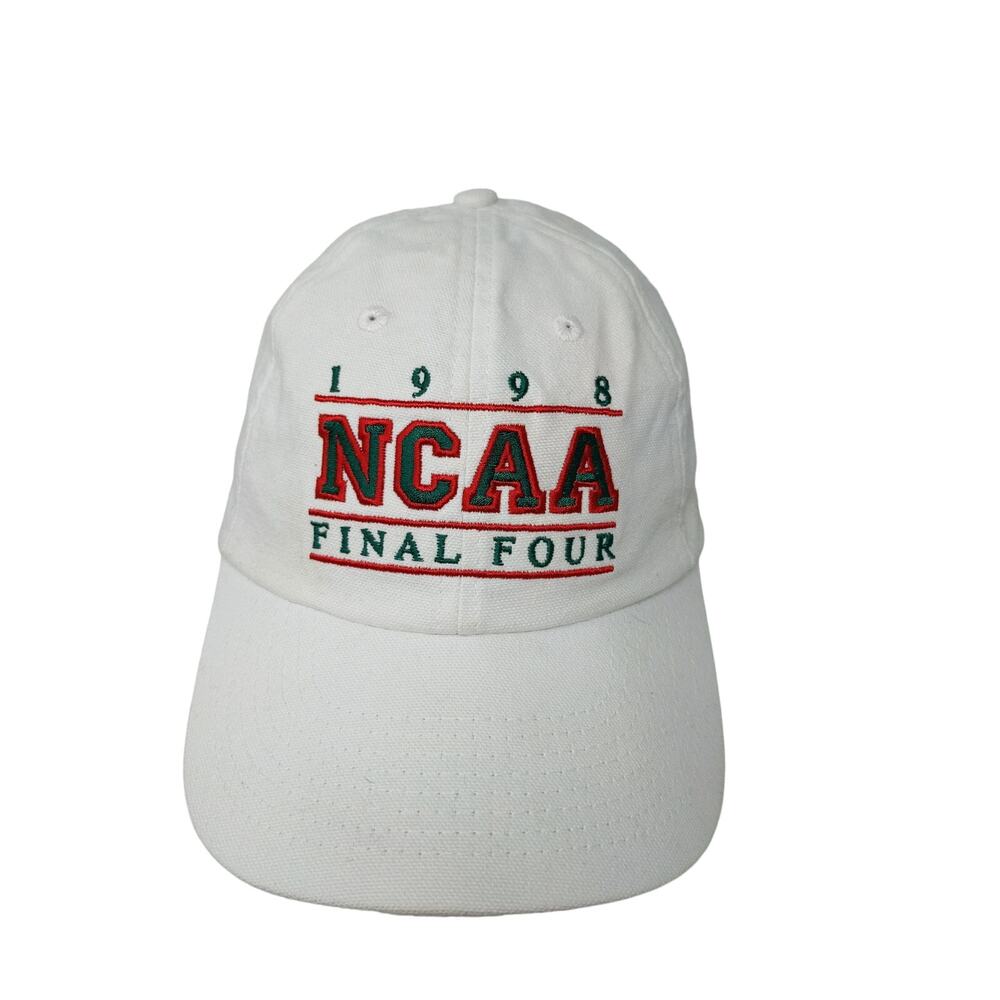 Vintage Mountain Dew NCAA Final Four 1998 Hat Embroidered Logo Slideback White